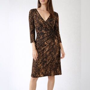 Leopard Print Wrap Dress